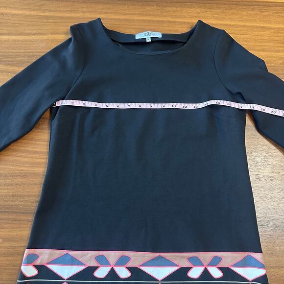 Tibi Jackie Geo Mini Dress, 3/4 Sleeve Shift, Artsy, Retro, Classic, Medium - Picture 3 of 6